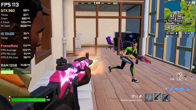 GTX 960 Fortnite - 4K, 1440p, 1080p, 900p, 720p - Epic, High, Medium, Low смотреть онлайн
