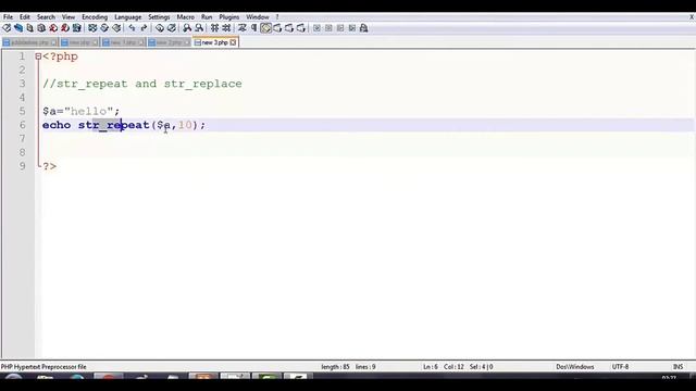 Learn PHP full Bangla Tutorial Part 30 String Functions str repeat and str replace смотреть онлайн