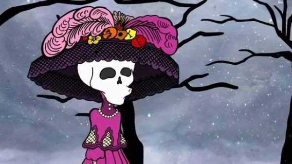 Calaveras animadas - La Catrina en Día de Muertos