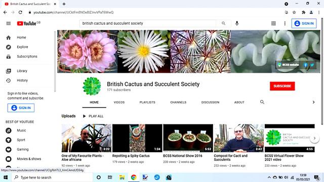 NEW Cactus & Succulent YT Channel from The British Cactus and Succulent Society смотреть онлайн