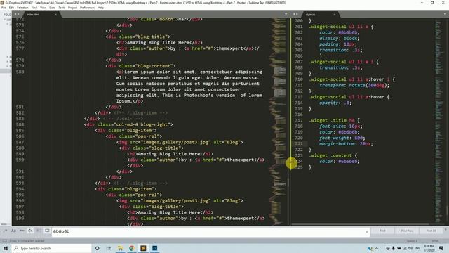 PSD to HTML using Bootstrap 4 (Part 7) - Footer смотреть онлайн