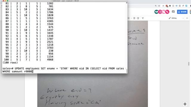 SQL update subquery смотреть онлайн