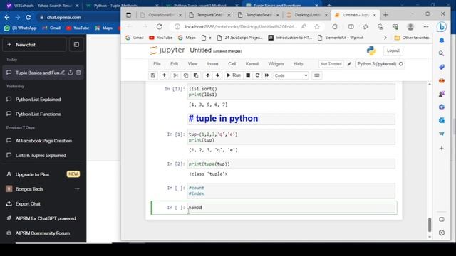 Tuples in python video 4 | index and count function in python смотреть онлайн