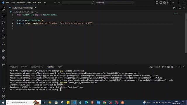 Send Custom Push Notification using Python | win10toast смотреть онлайн