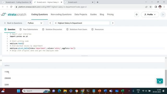 Twitter - Highest Salary by Department - Interview Question SOLVED with Python Pandas | Medium смотреть онлайн