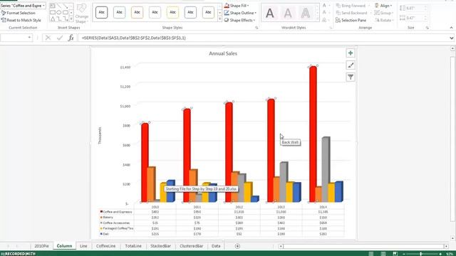 Excel 2013 Format A Data Series