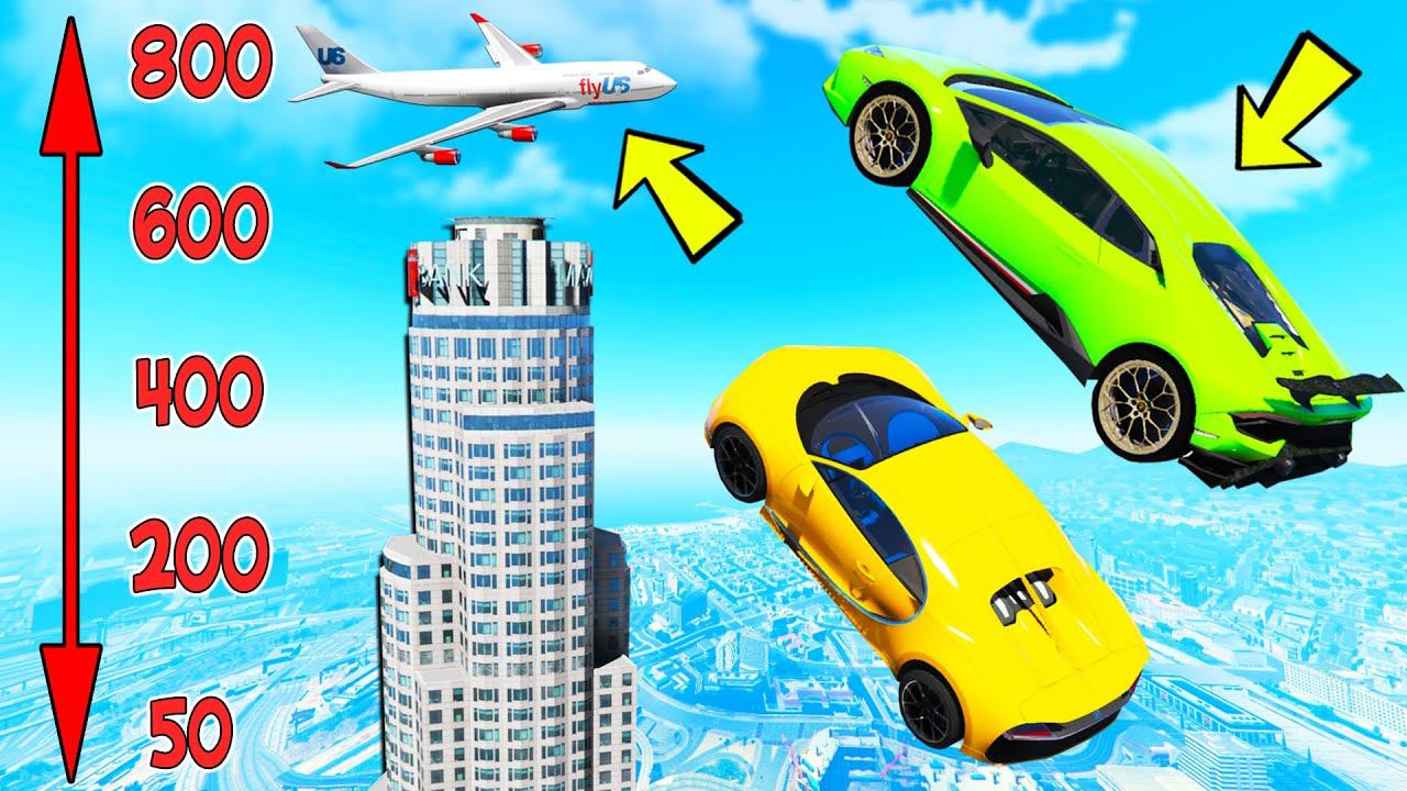 УЛЕТЕЛ ДО ЛУНЫ! КАК ВЫСОКО В НЕБО УЛЕТИТ ЧИТ ТАЧКА В ГТА 5! ПРЫЖКИ В ВЫСОТУ В GTA 5 ONLINE! смотреть онлайн