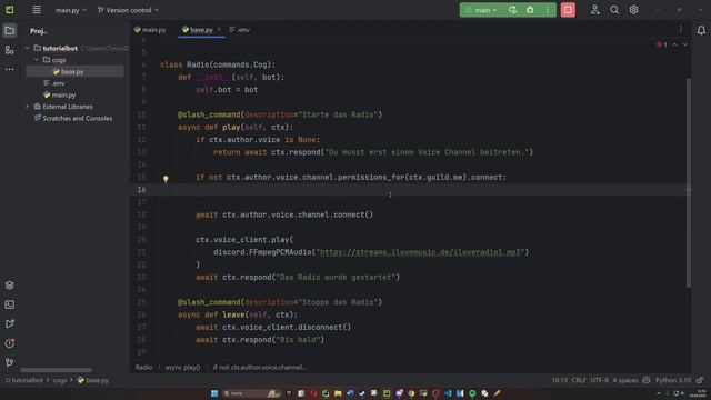 Discord Radio Bot programmieren (Part 2) | Musikbot Tutorial (Python/Pycord) смотреть онлайн