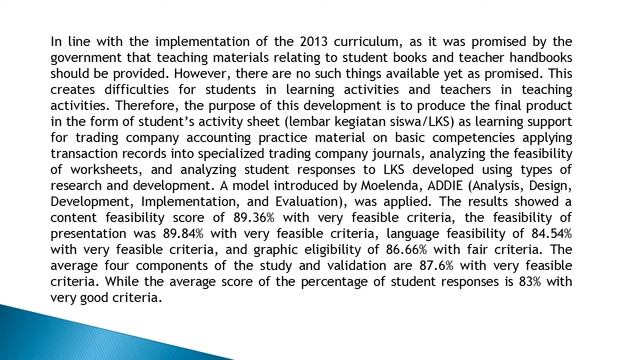 Developing Students’ Sheets for Transaction Recording Materials into Special Journal of Trading Com смотреть онлайн