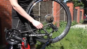 Как снять и поставить переднее и заднее колесо на велосипеде.