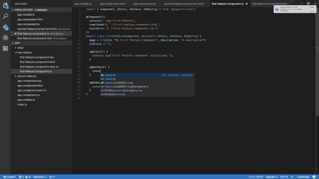 Angular 2 (Angular 4) - Lifecycle Hooks - OnInit, DoCheck and OnDestroy hook смотреть онлайн