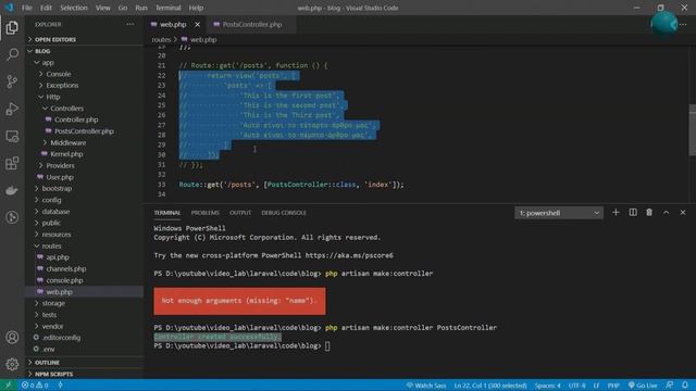 Laravel greek, μαθήματα στα Eλληνικά 04 (Controllers) смотреть онлайн