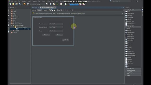 Java GUI Simple Number Addition using NetBeans with Source Code смотреть онлайн