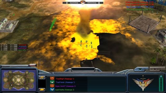 Команда из России против братьев из Америки [Generals Zero Hour] SUPER BATTLE 2v2 смотреть онлайн