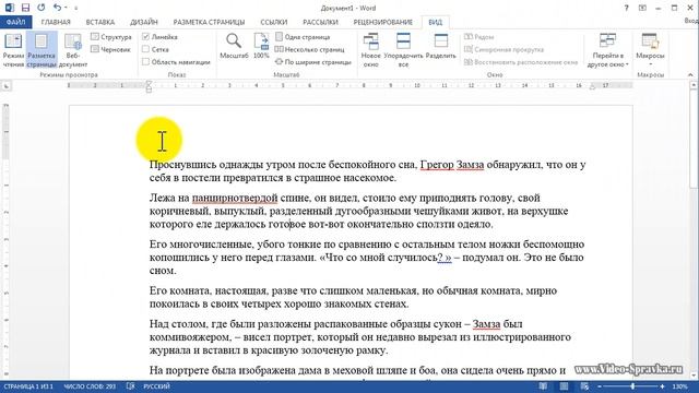 Как в документе Word 2013 отобразить линейку смотреть онлайн