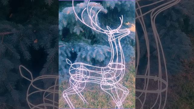 Светодиодные LED олени 3D фигуры топиари любого размера смотреть онлайн