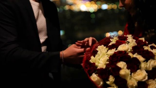 Предложение руки и сердца с помощью торта! Москва-Сити. Юлия и Вадим