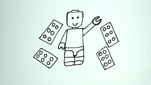 Draw and Color a LEGO Man Figure With Some Bricks ?????РАСКРАСКА Для Детей Человек Лего смотреть онлайн