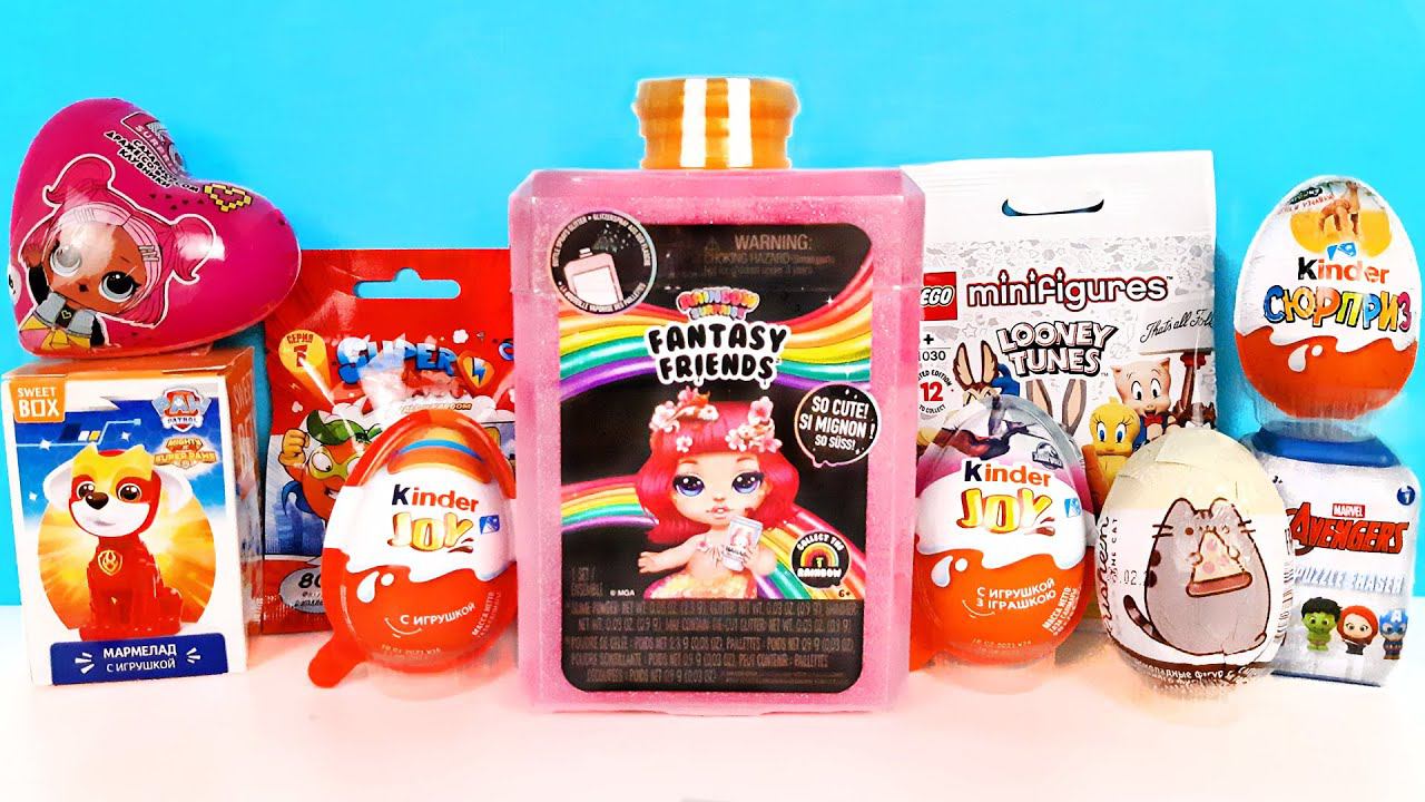 СЮРПРИЗ MIX! Poopsie Rainbow Surprise, LEGO Looney Tunes, MARVEL,Paw Patrol Unboxing Kinder Surprise смотреть онлайн