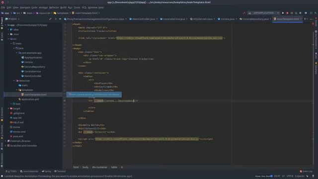 Corona Tracker - Java Spring Boot Tutorial for Beginners - Refactor, Debug, Query, Table - Part 3 смотреть онлайн