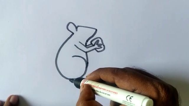 How to draw a Rat (Mouse)//Easy rat drawing step by step//Mouse drawing. смотреть онлайн