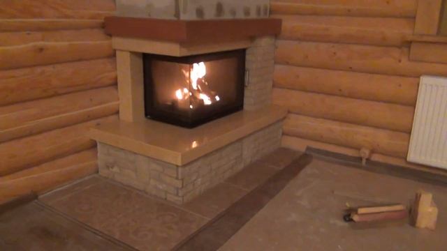 Пристенно угловой камин Valley в деревянном доме смотреть онлайн