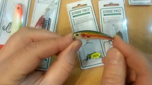Распаковка посылки с воблером Strike Pro Chip Minnow 45 S