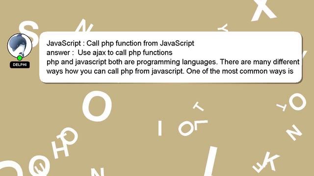 JavaScript : Call php function from JavaScript смотреть онлайн
