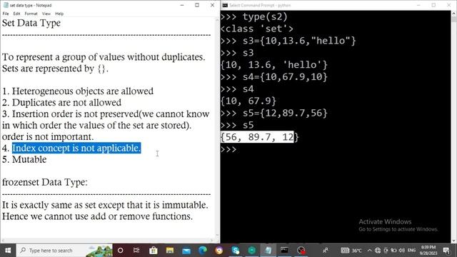 set Data Type in Python смотреть онлайн
