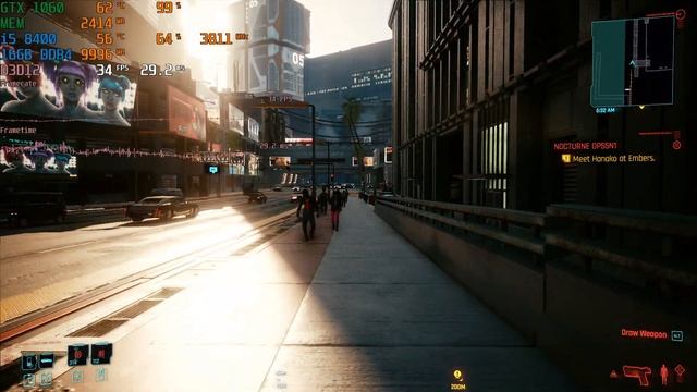 Cyberpunk 2077 1.06 - GTX 1060 3gb | i5 8400 | 16GB | 1080p | configuring nvidia! смотреть онлайн