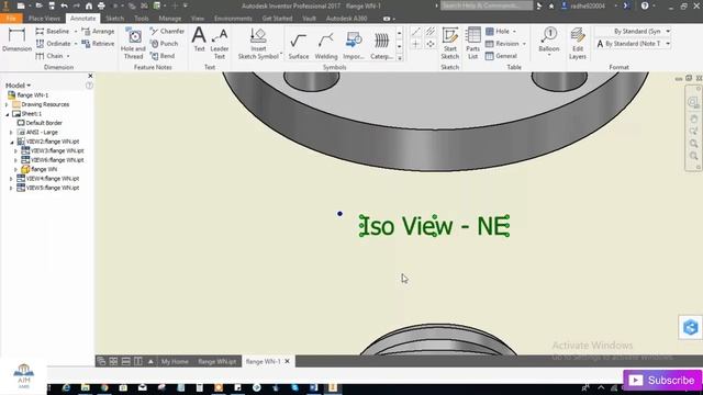 Creating 2D Views From 3D Model in Autodesk inventor 2017. ||Engineer's Academy|| смотреть онлайн