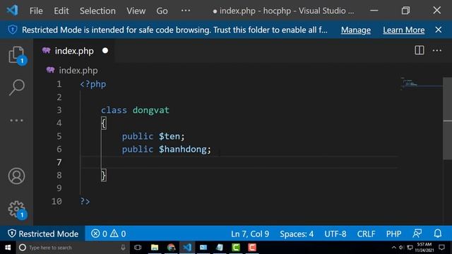 Học PHP Bài 114 - Lập Trình OOP : Tìm hiểu về hướng đối tượng смотреть онлайн