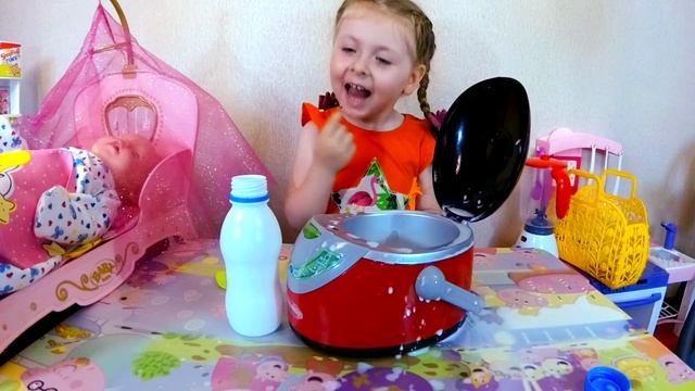 ♥Кукла БЕБИ БОРН, ОДЕЖДА для БЕБИ БОН, ДЕТСКАЯ МУЛЬТИВАРКА *ЕДА ДЛЯ КУКЛЫ baby born Евочка КАК МАМ смотреть онлайн