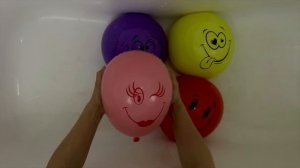 Лопаем воздушные шарики с водой Изучаем цвета