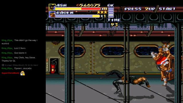 Streets Of Rage Remake 5.2 - Ash, Mania 1cc, 1 Life Start (SoR4 Music)