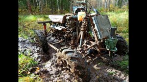 Самодельные квадроцикл с двигателем от Оки   болотные приключения - квадроцикл своими руками