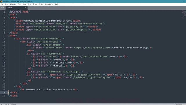 CARA MEMBUAT NAVIGASI TAB, PILLS DAN BAR DENGAN BOOTSTRAP смотреть онлайн