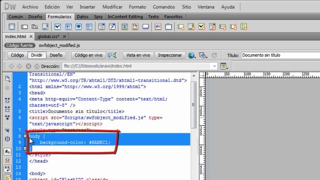 Tutorial Insertar SWF en HTML, Flash & Dreamweaver CS5 смотреть онлайн