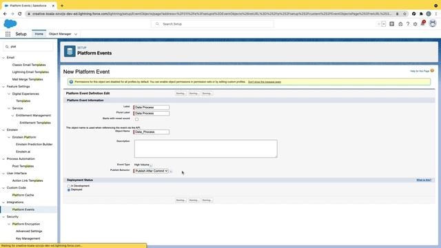 How to create a PlatformEvent in Salesforce смотреть онлайн