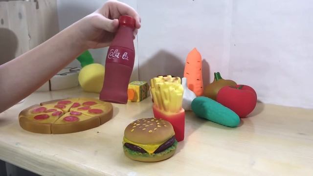 Резиновые продукты игрушечные - муляжи для игры в магазин и готовку