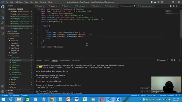 form validation react js смотреть онлайн