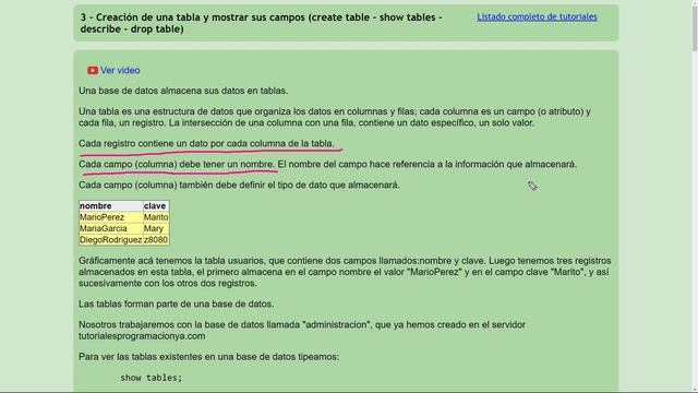 MySQL Ejercicio: 35 MySQL YA Crear y Describir Tablas con los Comandos CREATE TABLE y DESCRIBE смотреть онлайн