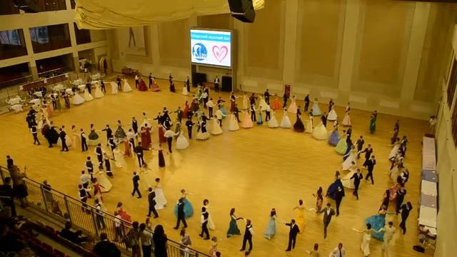 1 тур 2 - Падеграс. Первый Губернский весенний бал, Самара. Видео - Карпов Андрей. смотреть онлайн