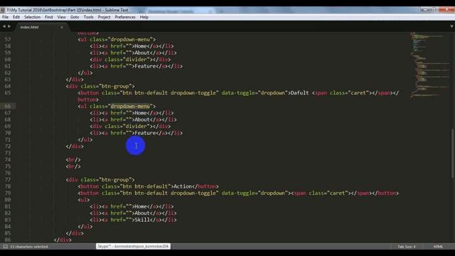 Bootstrap part 15 Button dropdowns смотреть онлайн