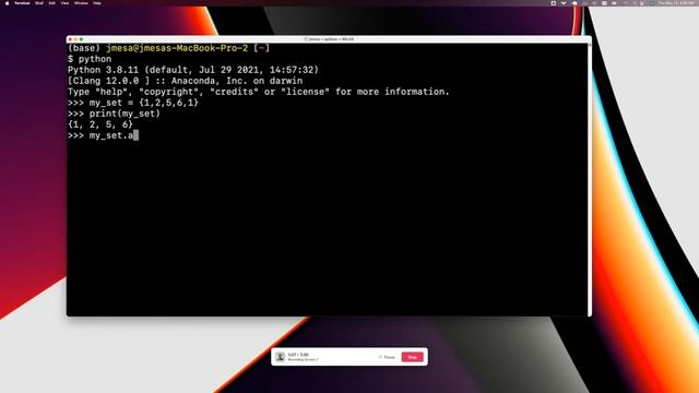 Python set fundamentals смотреть онлайн