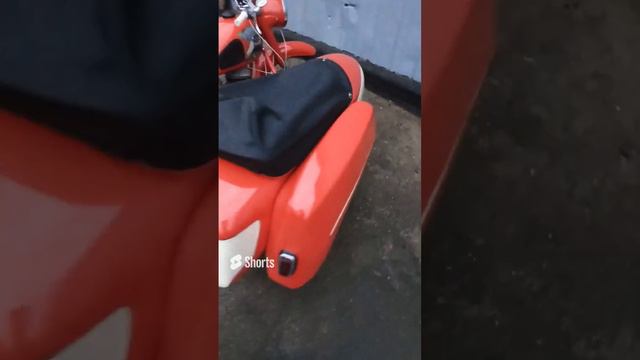 Мотоцикл Pannonia с коляской. Красный цвет смотреть онлайн