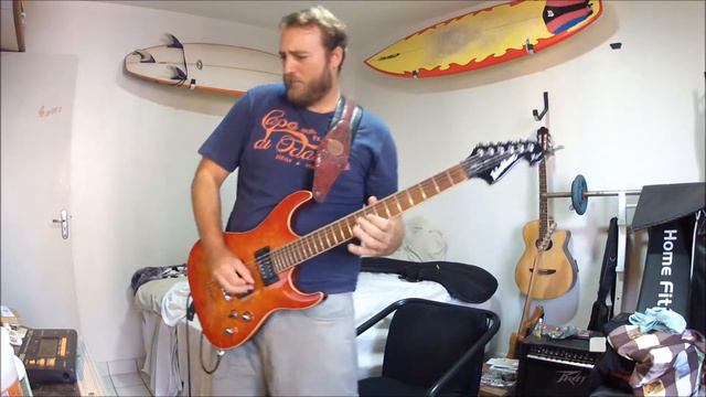 blues funk solo improvisation using jmp1, intellifex, fast track pro, m-audio bx5, washburn x50q смотреть онлайн