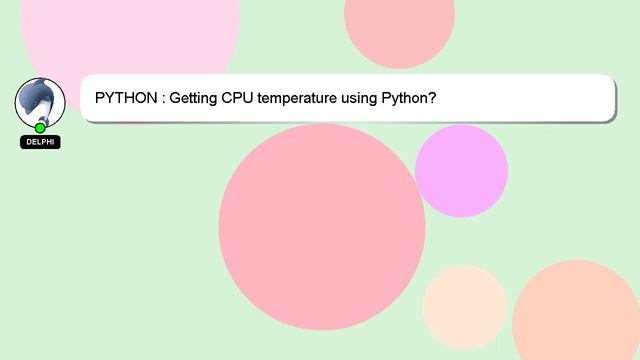 PYTHON : Getting CPU temperature using Python? смотреть онлайн