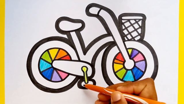 How to draw a bicycle easily . Как легко нарисовать велосипед . Bolalar uchun velosiped chizish смотреть онлайн