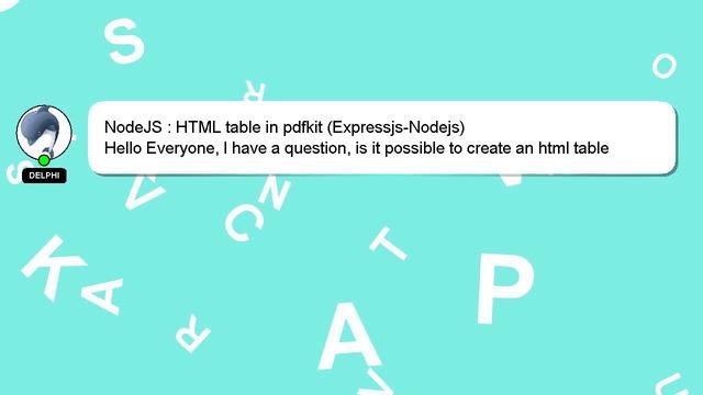 NodeJS : HTML table in pdfkit (Expressjs-Nodejs) смотреть онлайн